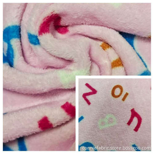 100% Polyester Double Side Flannel Printed Fabric blanket